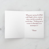 Personalized Easter Retro Artist Card Feestdagen Kaart (Binnen)