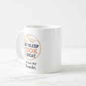 Personalized Eat Sleep Cook Repeat Head Chef Quote Koffiemok (Voorkant links)