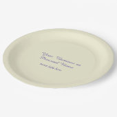 personalized ecru color - elegant papieren bordje (Gekanteld)