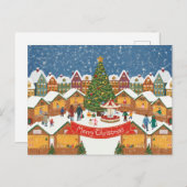 Personalized Editable Christmas Postcard Feestdagenkaart (Voorkant / Achterkant)