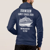 Personalized Editable Text Cruise Holiday Merch Hoodie (Achterkant)