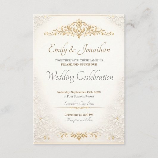 Personalized Editable Wedding Enclosure Cards Informatiekaartje (Voorkant)