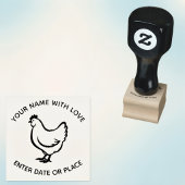 Personalized Egg Stamp – Custom Chicken Egg Stamp  Rubberstempel