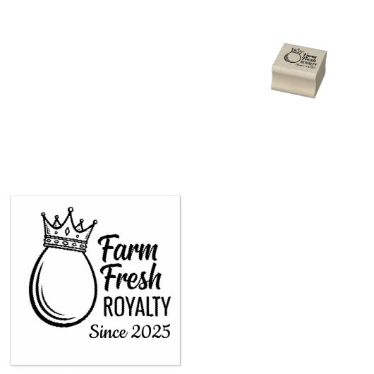 Personalized Egg Stamp - Custom Fresh Egg Stamp  Rubberstempel (Gestempeld)