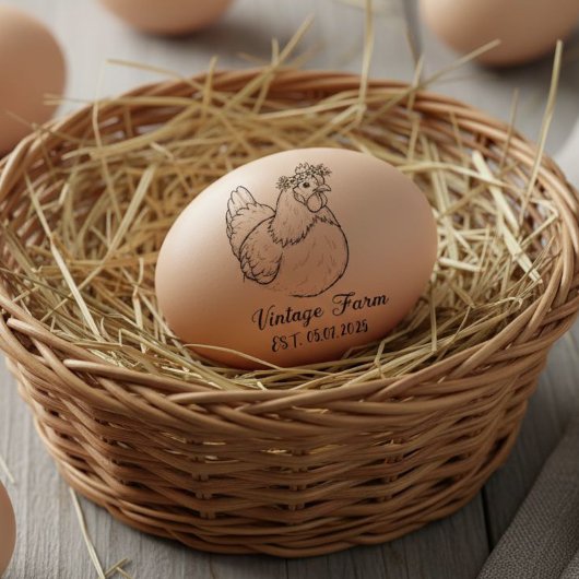 Personalized egg stamp, personalized fresh egg rubberstempel