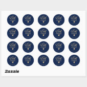 Personalized Eid al-Fitr Mubarak Round Sticker (Vel)
