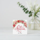 Personalized Eid Mubarak Business card Vierkante Visitekaartje (Staand voorkant)