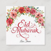 Personalized Eid Mubarak Business card Vierkante Visitekaartje (Voorkant)