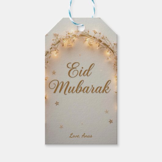 Personalized Eid Mubarak  Cadeaulabel (Voorkant)