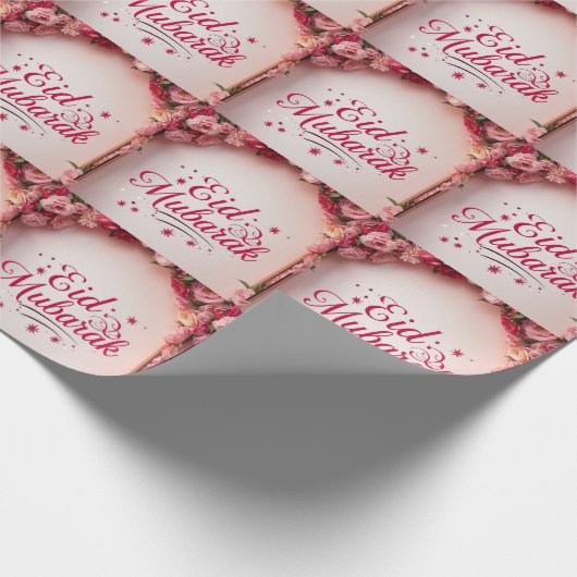 Personalized Eid Mubarak  Cadeaupapier (Hoek)