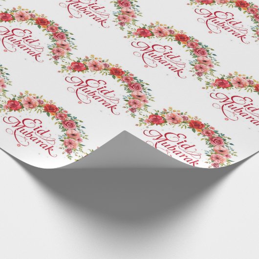 Personalized Eid Mubarak  Cadeaupapier (Hoek)