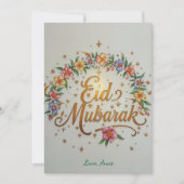 Personalized Eid Mubarak card Feestdagenkaart (Voorkant)