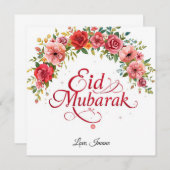 Personalized Eid Mubarak Greeting Card Kaart (Voorkant / Achterkant)