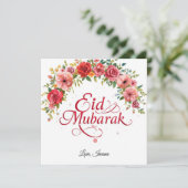 Personalized Eid Mubarak Greeting Card Kaart (Staand voorkant)