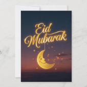 Personalized Eid Mubarak Greeting card Kaart (Voorkant)