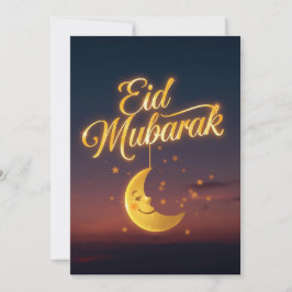 Personalized Eid Mubarak Greeting card Kaart