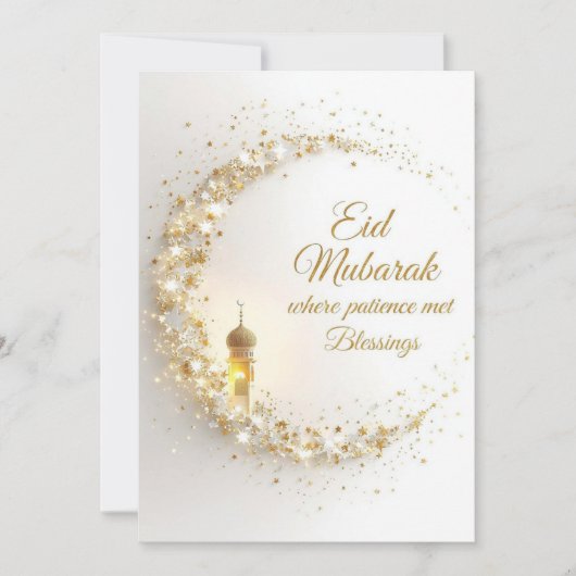 Personalized Eid Mubarak Greeting card Kaart (Voorkant)