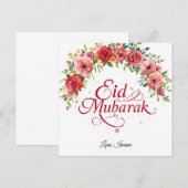 Personalized Eid Mubarak Modern Card Kaart (Voorkant / Achterkant)