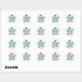 Personalized Eid Mubarak Muslim modern Classic  Ronde Sticker (Vel)