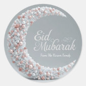 Personalized Eid Mubarak Muslim modern Classic Ronde Sticker (Voorkant)