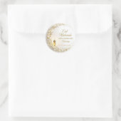 Personalized Eid Mubarak Muslim modern  Ronde Sticker (Tas)