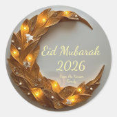 Personalized Eid Mubarak Muslim Stickers Gifts (Voorkant)