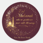 Personalized Eid Mubarak  Stickers Muslim Stickers (Voorkant)