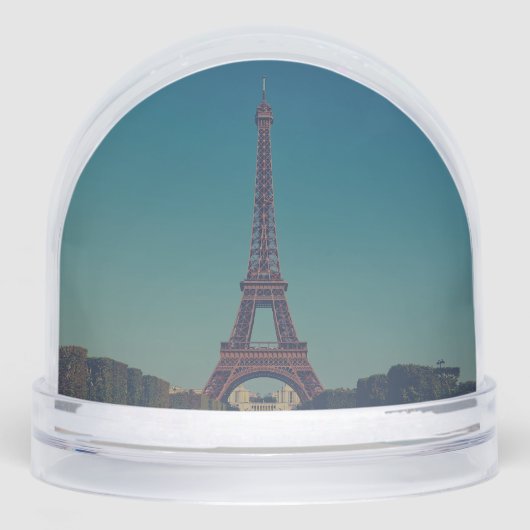 Personalized Eiffel Tower Snow Globe Custom Design Sneeuwbol (Voorkant)