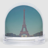 Personalized Eiffel Tower Snow Globe Custom Design Sneeuwbol (Achterkant)
