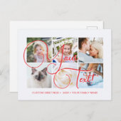 Personalized Elagant Script 6 photos Universal Briefkaart (Voorkant / Achterkant)