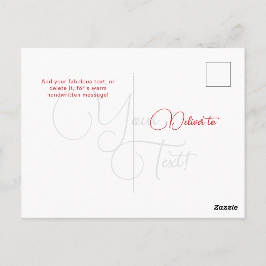 Personalized Elagant Script 6 photos Universal Briefkaart (Achterkant)