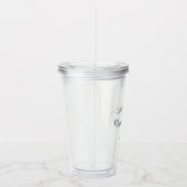 Personalized Elegant 25th Wedding Anniversary Acryl Drinkbeker (Rechts)
