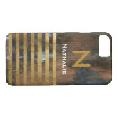 personalized elegant and chic stylish monogram Case-Mate iPhone case (Achterkant (Horizontaal))