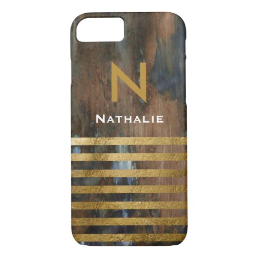 personalized elegant and chic stylish monogram Case-Mate iPhone case (Achterkant)
