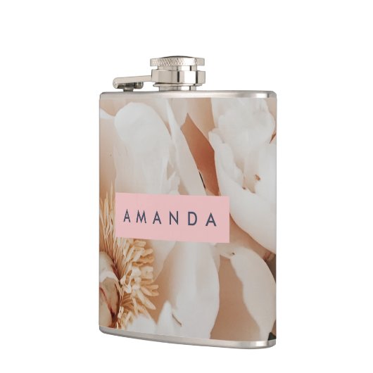 Personalized Elegant Blush Peony Floral Art Heupfles (Links)