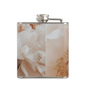 Personalized Elegant Blush Peony Floral Art Heupfles (Achterkant)