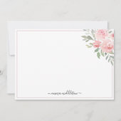 Personalized Elegant Blush Pink Roses and Greenery Notitiekaartje (Voorkant)