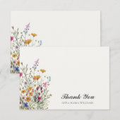  Personalized Elegant Boho Chic Floral  Bedankkaart (Voorkant / Achterkant)