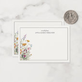  Personalized Elegant Boho Chic Note Card Notitiekaartje (Voorkant / Achterkant in situ)