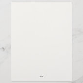  Personalized Elegant Chic Floral Letterhead Briefhoofd (Achterkant)