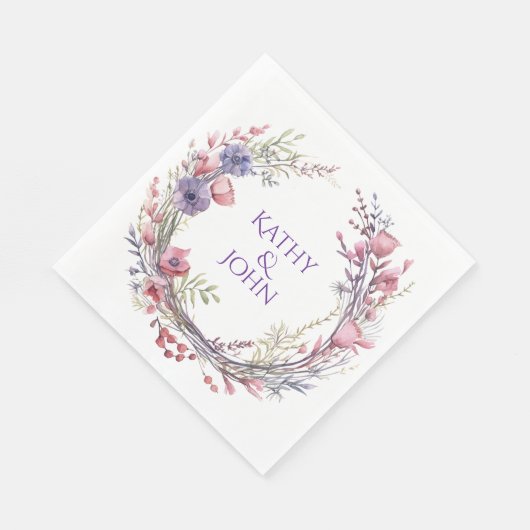 Personalized elegant cocktail party napkins servet (Hoek)