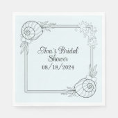 Personalized elegant cocktail party napkins shower servet (Voorkant)