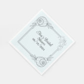 Personalized elegant cocktail party napkins shower servet (Hoek)