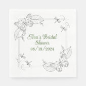 Personalized elegant cocktail party napkins shower servet (Voorkant)