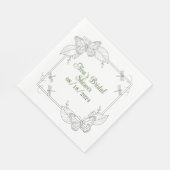 Personalized elegant cocktail party napkins shower servet (Hoek)