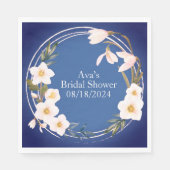 Personalized elegant cocktail party napkins shower servet (Voorkant)