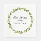 Personalized elegant cocktail party napkins shower servet (Voorkant)