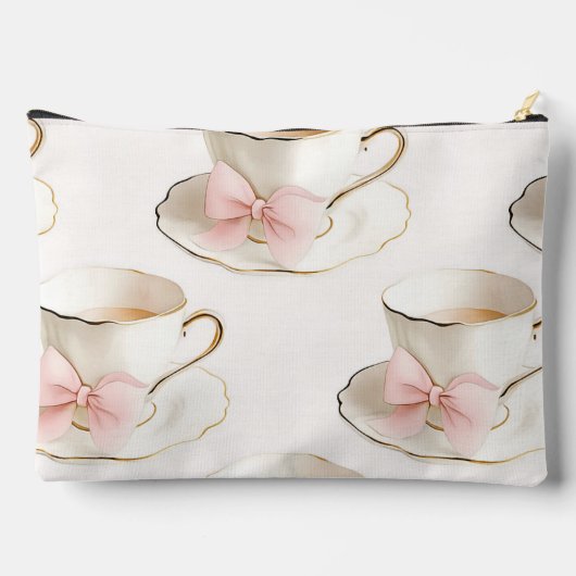 Personalized Elegant Coquette Pattern Tea Cup Etui (Achterkant)