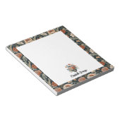 Personalized Elegant Dark Floral Notitieblok (Schuin)