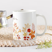 Personalized Elegant Fall Floral Embroidered Koffiemok